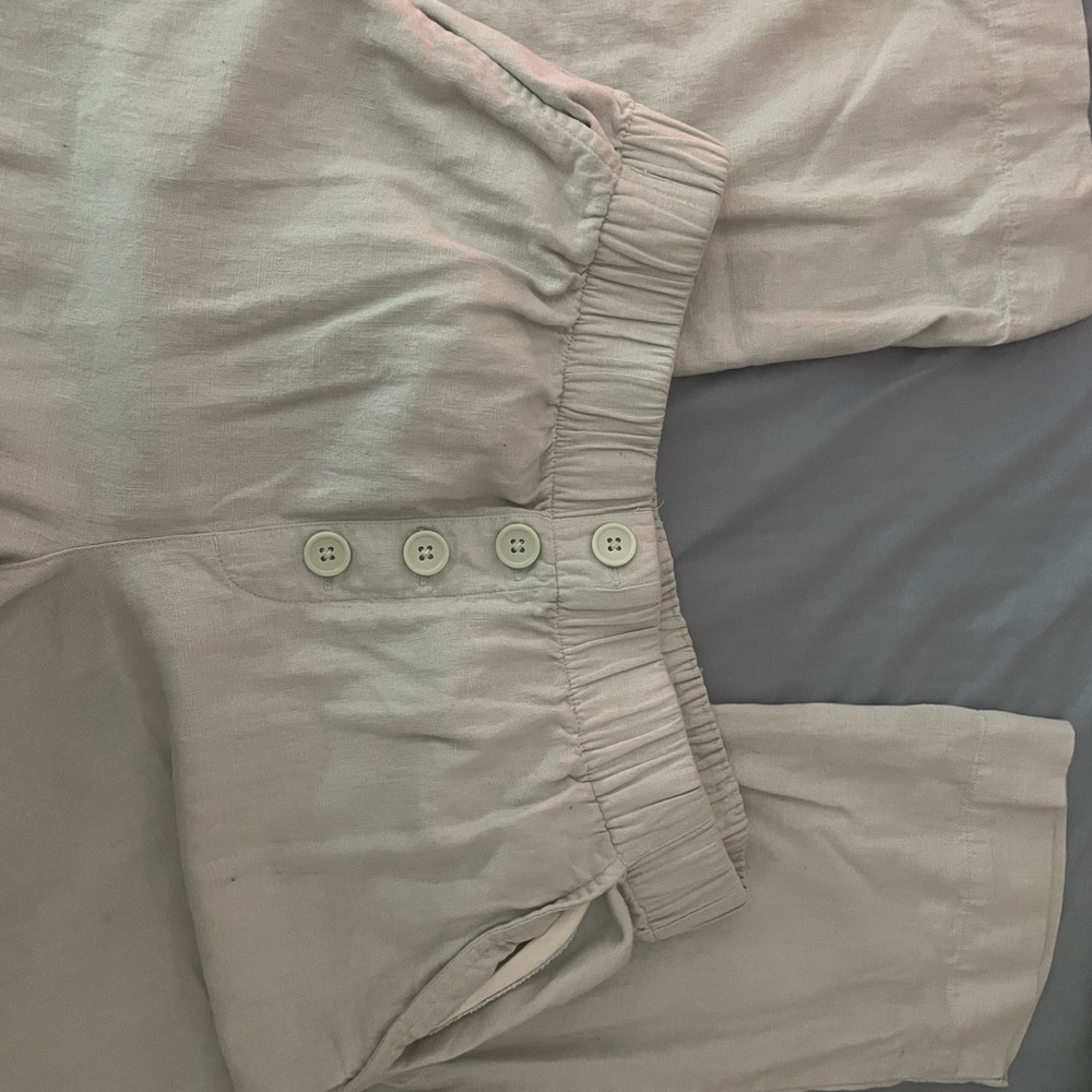 Light Blue Button-Up Pants - Picture 3 of 4